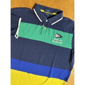Polo Ralph Lauren Custom Fit P15 Offshore Sailing Team Stripe Polo Shirt XL
